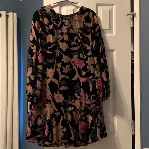 eliza j print velvet shift dress